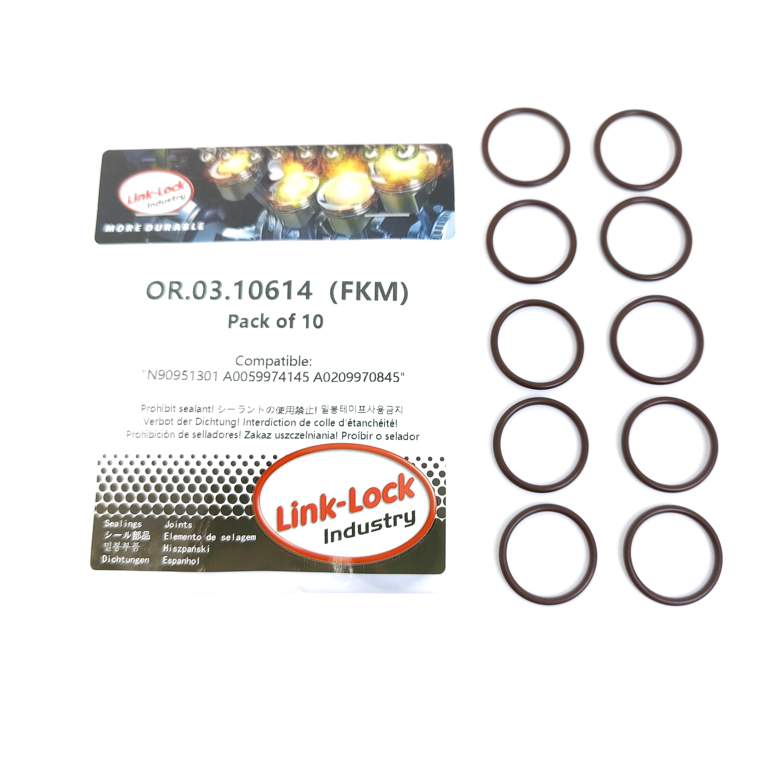 Tank O-Ring Seal - 10PCS OR.03.10614 FKM Viton Afdichting O-Ring