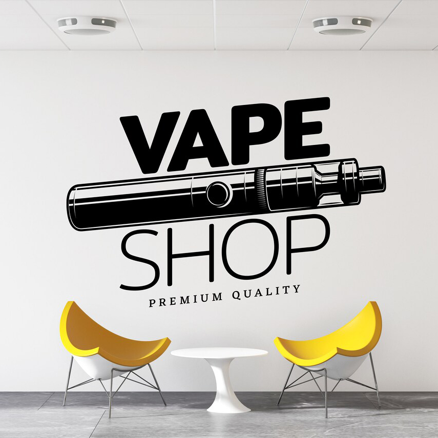 Vaping Store - Vape Winkel Muur Sticker Raam Sticker