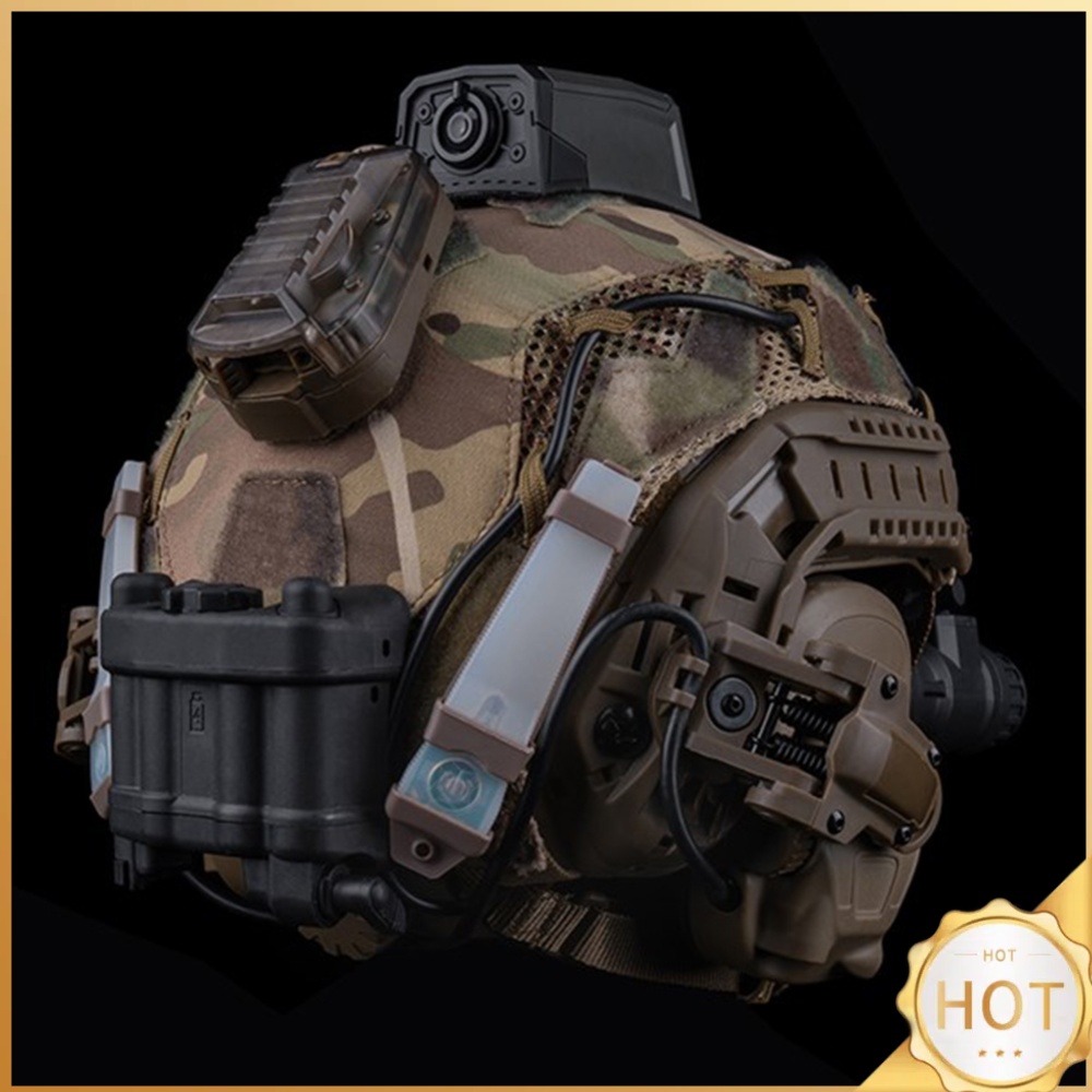 Battery Case Storage - Batterijbox-bevestigingssysteem Verstelbare helm NVG-batterijhouder Realistische batterijopberghouder