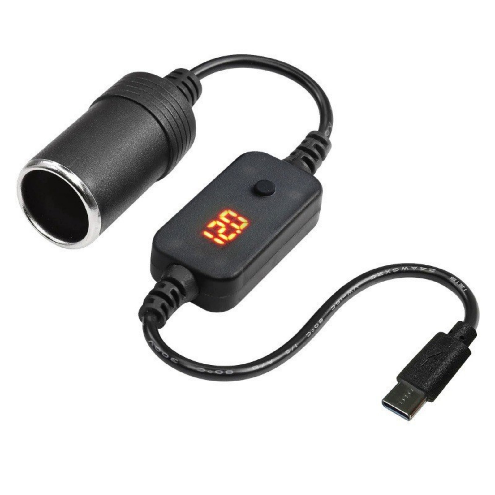 Accessories Experts Vape - 1Pc USB-C naar 12V Sigarettenaansteker in