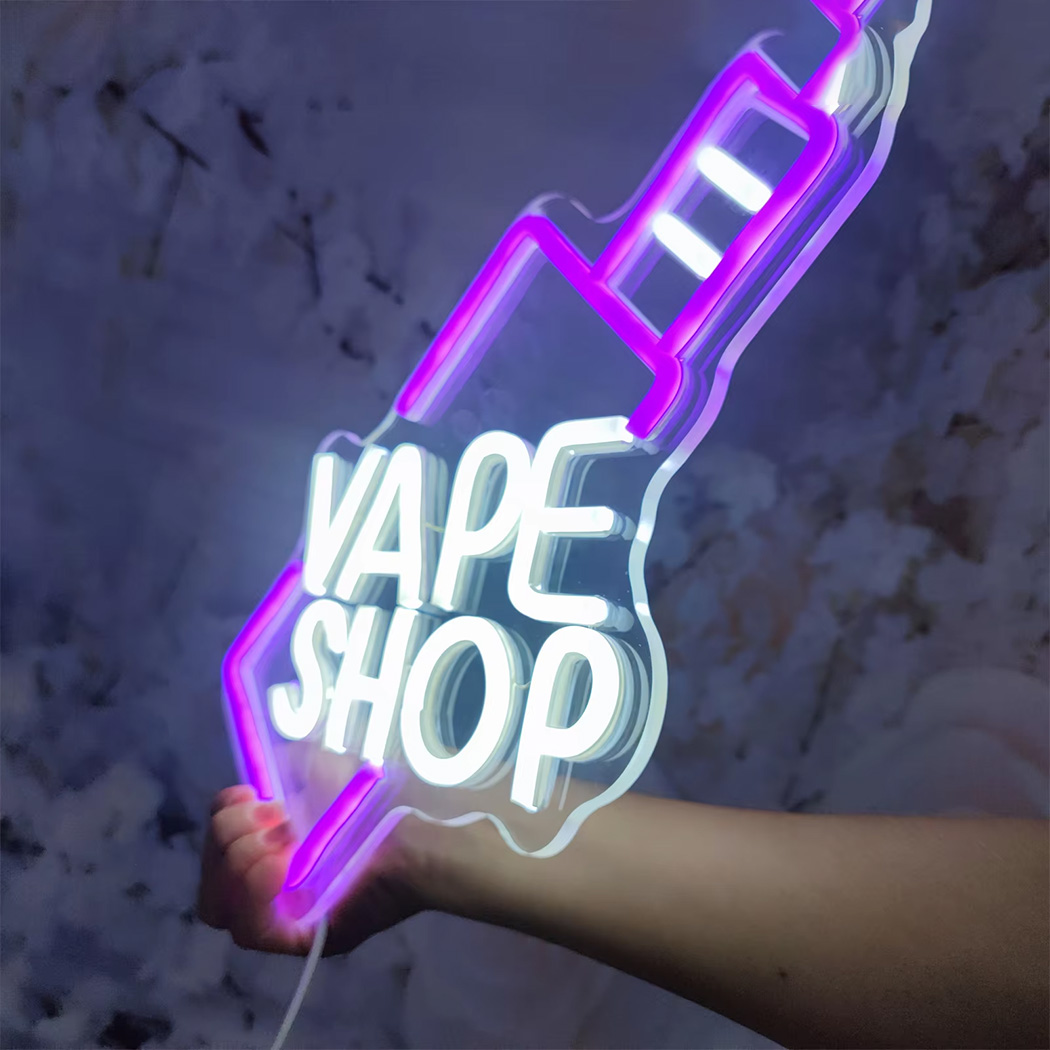 VAPE Shop LED-neonbord geschik - Vaping Shop recensie en prijs