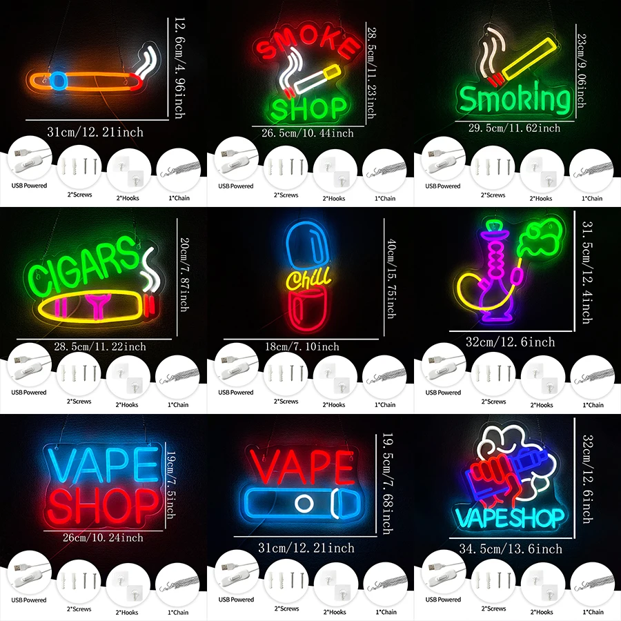 USB LED reclamebord voor rookr - Vaping Shop recensie en prijs